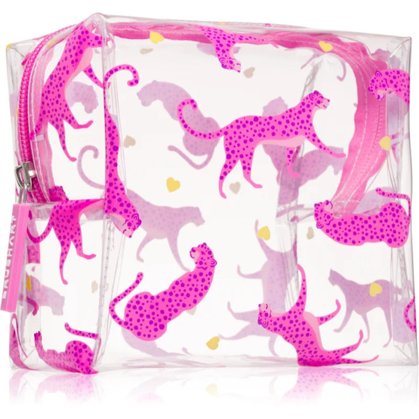  Brushart Accessories Transparent Cosmetic Bag Przezroczysta Kosmetyczka Cheetah In Love 15 X 14 X 9 Cm 1 Szt. 