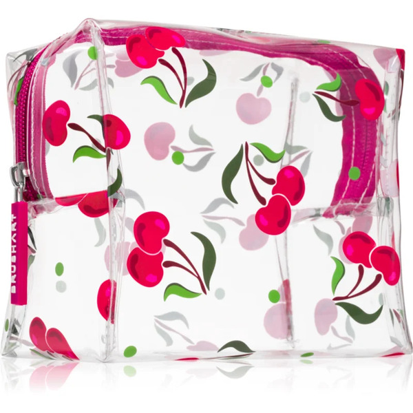  Brushart Accessories Transparent Cosmetic Bag Przezroczysta Kosmetyczka Sweet Cherry 15 X 14 X 9 Cm 1 Szt. 