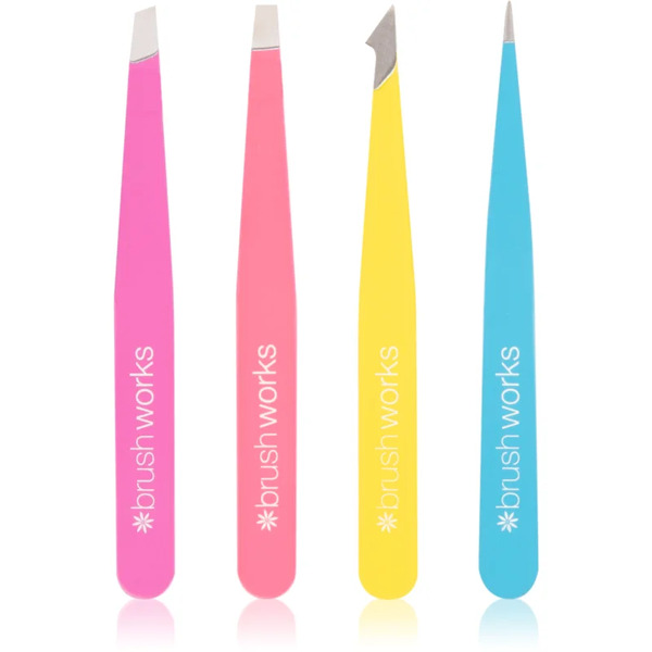  Brushworks Tweezer Set Neon Zestaw Pęset 