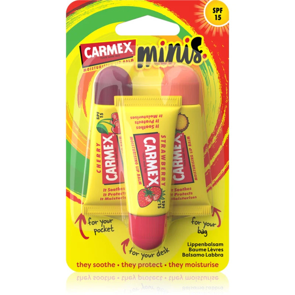  Carmex Minis Zestaw Podróżny Do Suchych Ust Spf 15 