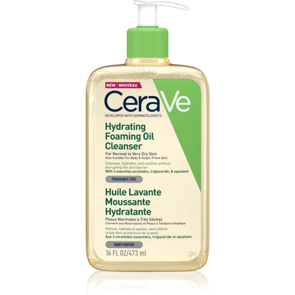  Cerave Cleansers Hydrating Foaming Oil Cleanser Olejek Oczyszczający O Działaniu Nawilżającym 473 Ml 