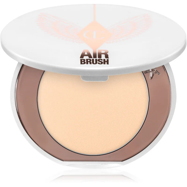  Charlotte Tilbury Airbrush Brightening Flawless Finish Rozświetlający Puder W Kompakcie Opakowanie Podróżne Odcień Tan-deep 3.4 G 