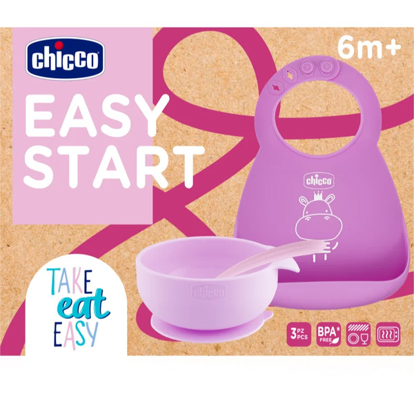  Chicco Easy Start 6m+ Komplet Naczyń Dla Dzieci Pink 