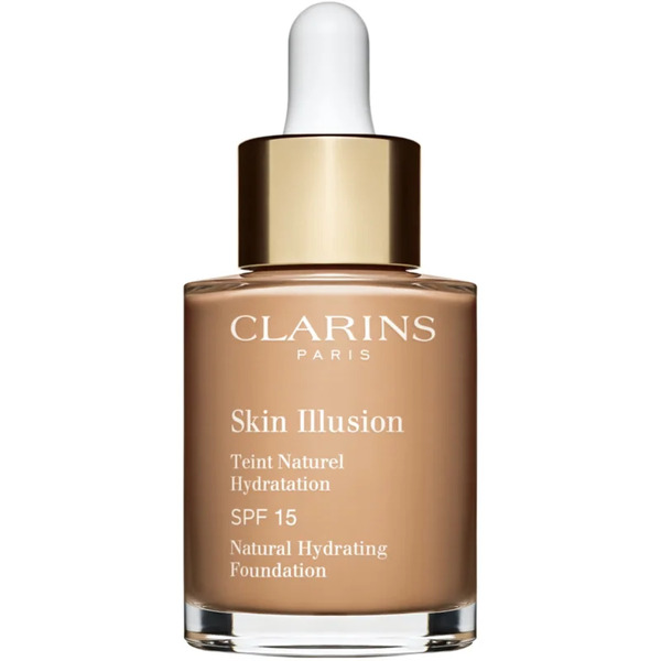  Clarins Skin Illusion Natural Hydrating Foundation Rozświetlający Podkład Nawilżający Spf 15 Odcień 108,5w Cashew 30 Ml 