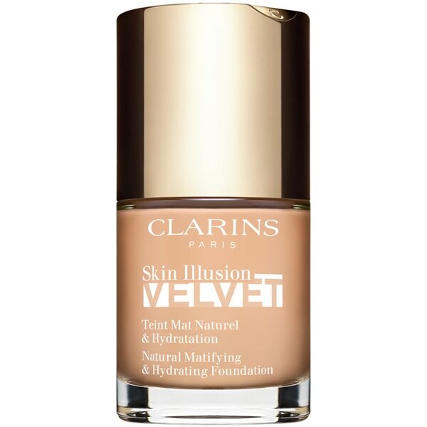  Clarins Skin Illusion Velvet Podkład W Płynie Z Matowym Wykończeniem O Działaniu Odżywczym Odcień 102.5c 30 Ml 