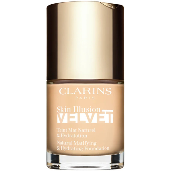 Clarins Skin Illusion Velvet Podkład W Płynie Z Matowym Wykończeniem O Działaniu Odżywczym Odcień 100.3n 30 Ml 