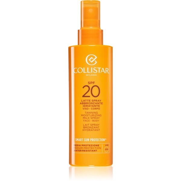  Collistar Smart Sun Protection Tanning Moisturizing Milk Spray Spf 20 Mleczko Ochronne W Sprayu Spf 20 200 Ml 