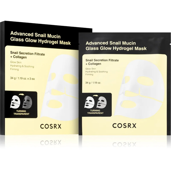  Cosrx Advanced Snail Mucin Glass Glow Hydrogel Mask Rewitalizująca Maska Hydrożelowa Z Ekstraktem Ze śluzu ślimaka Do Ujednolicenia Kolorytu Skóry 3 S 