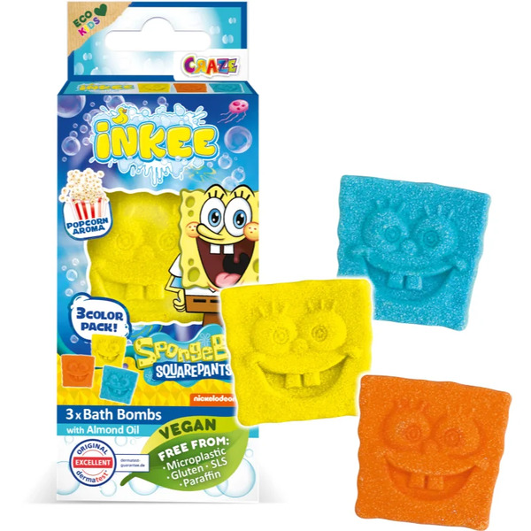  Craze Inkee Spongebob Kule Do Kąpieli Dla Dzieci 3x15 G 
