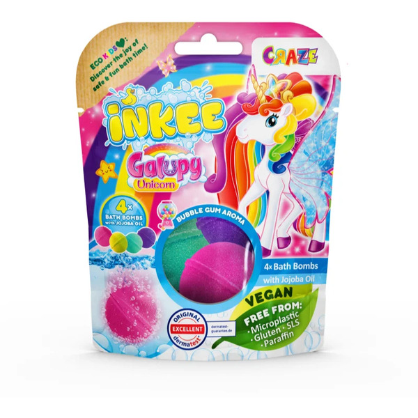  Craze Inkee Unicorn Kule Do Kąpieli Dla Dzieci 4x50 G 
