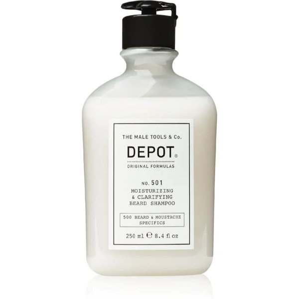  Depot 500 Beard & Moustache Specifics No. 501 Moisturizing & Clarifying Beard Shampoo Szampon Nawilżający Do Zarostu 250 Ml 