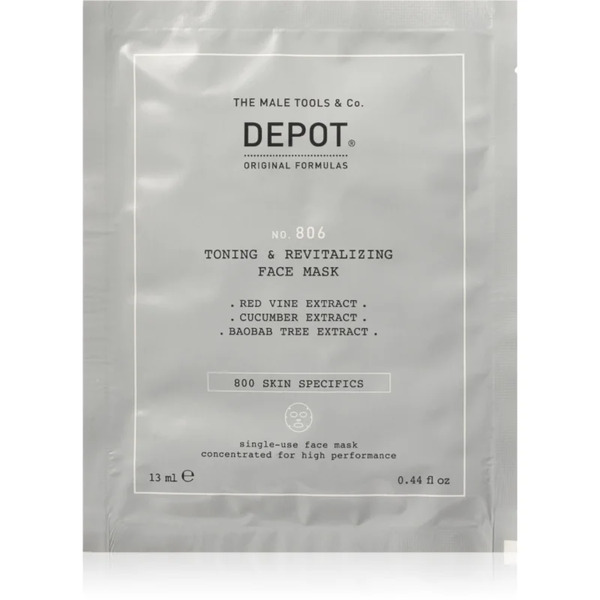  Depot No. 806 Toning & Revitalizing Face Mask Rewitalizująca Maseczka Do Twarzy Dla Mężczyzn 12x13 Ml 