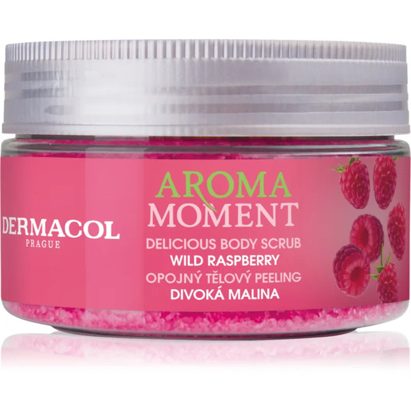  Dermacol Aroma Moment Wild Raspberry Peeling Cukrowy Do Ciała O Zapachu Malin 200 G 
