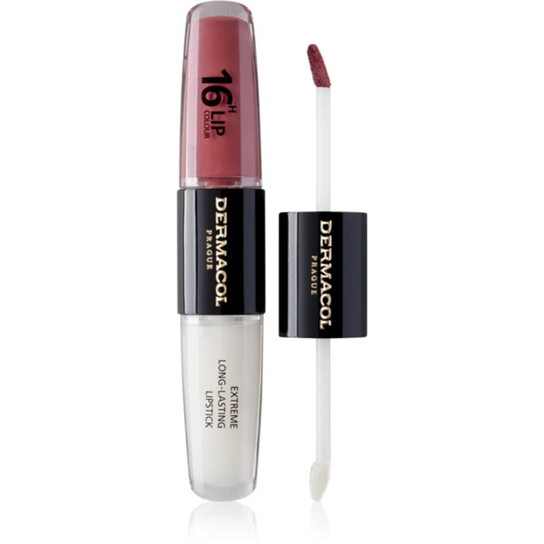  Dermacol 16h Lip Colour Długotrwała Pomadka I Błyszczyk Do Ust Odcień 12 Trouble Free 2x4 Ml 