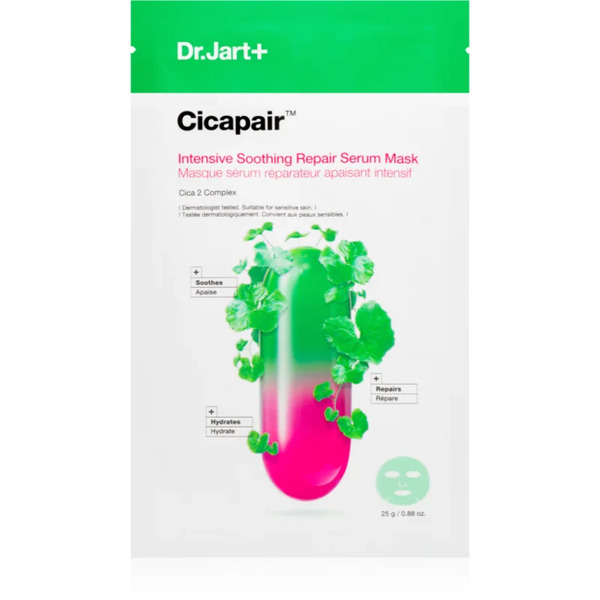  Dr. Jart+ Cicapair™ Intensive Soothing Repair Serum Mask Maseczka W Płachcie O Działaniu Nawilżającym I łagodzącym 25 G 