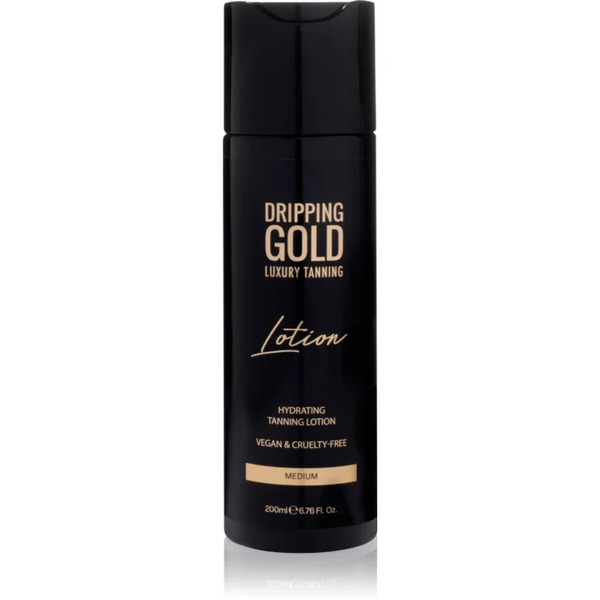  Dripping Gold Luxury Tanning Lotion Nawilżające Mleczko Samoopalające Do Uzyskania Intensywnej Opalenizny Odcień Medium 200 Ml 
