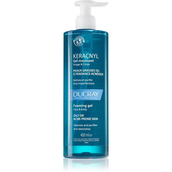  Ducray Keracnyl Foaming Gel Pieniący Się żel Myjący Do Skóry Tłustej Ze Skłonnością Do Trądziku 400 Ml 