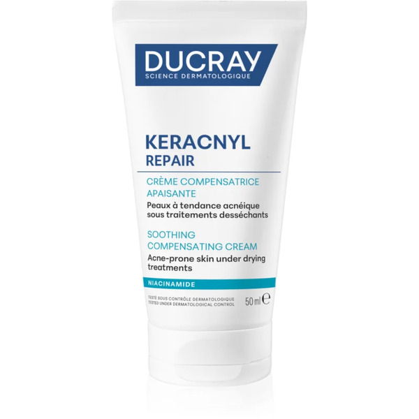  Ducray Keracnyl Repair Soothing Compensating Cream Krem Nawilżająco-kojący Do Skóry Wrażliwej Ze Skłonnością Do Wyprysków 50 Ml 