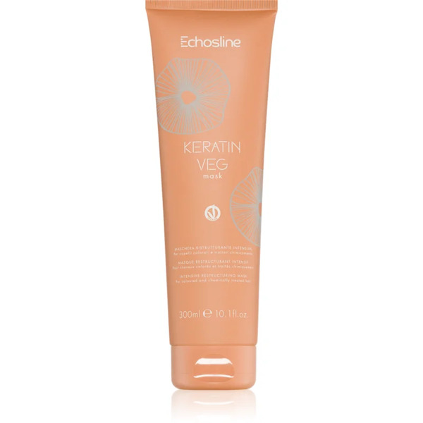 Echosline Keratin Veg Mask Maska Intensywnie Odżywiająca Do Włosów Suchych I Porowatych Z Aminokwasami 300 Ml 