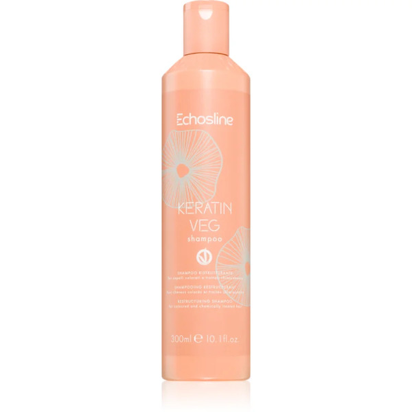  Echosline Keratin Veg Shampoo Odżywczy Szampon Regenerujący I Wzmacniający Włosy Z Aminokwasami 300 Ml 