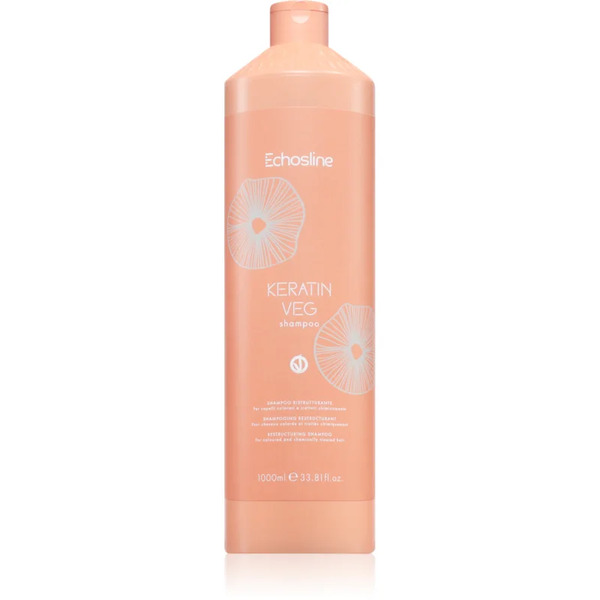  Echosline Keratin Veg Shampoo Odżywczy Szampon Regenerujący I Wzmacniający Włosy Z Aminokwasami 1000 Ml 
