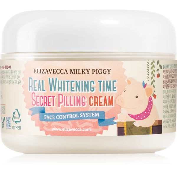  Elizavecca Milky Piggy Real Whitening Time Secret Pilling Cream Nawilżający Krem Zmiękczający Z Efektem Peelingu 100 Ml 