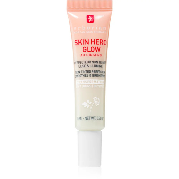  Erborian Skin Hero Glow Non-tinted Perfector Lekki Krem Do Twarzy Do Rozjaśnienia I Nawilżenia 15 Ml 