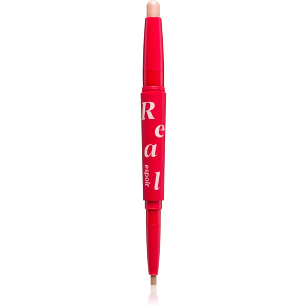  Espoir Real Eye Dual Stick Długotrwałe Cienie Do Powiek W Kredce Z Rozświetlaczem Odcień 02 Peach Beam 0.5 G 