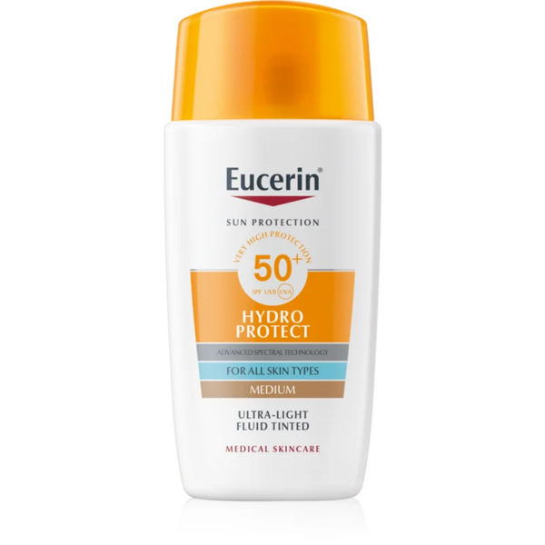  Eucerin Sun Hydro Protect Fluid Tonujący Do Opalania Spf 50+ Odcień Medium 50 Ml 