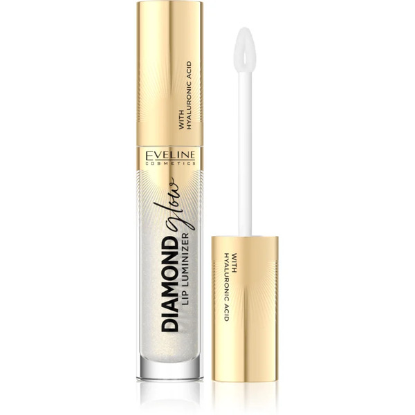  Eveline Cosmetics Diamond Glow Błyszczyk Do Ust Z Połyskiem Z Kwasem Hialuronowym Odcień 07 Golden Dust 4.5 Ml 