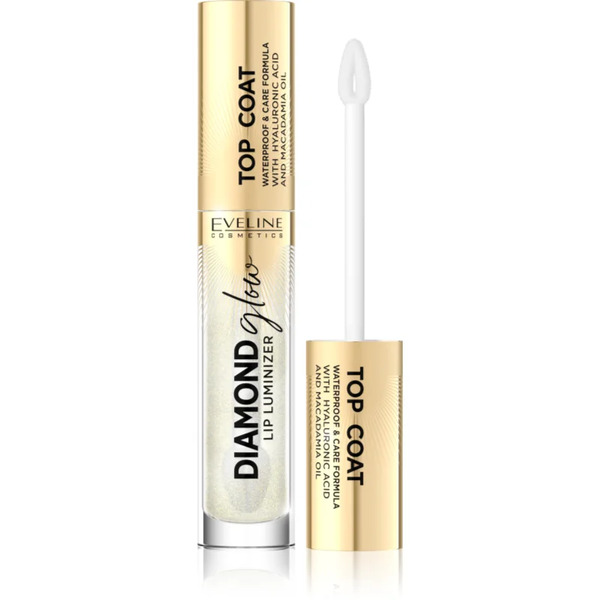  Eveline Cosmetics Diamond Glow Błyszczyk Do Ust Z Połyskiem Z Kwasem Hialuronowym Odcień 12 Top Coat 4.5 Ml 