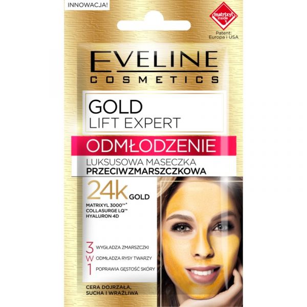  Eveline Cosmetics Gold Lift Expert Maseczka Odmładzająca 3 W 1 7 Ml 