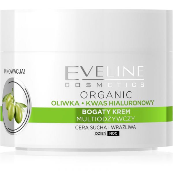  Eveline Cosmetics Green Olive Krem Nawilżający Na Dzień I Na Noc Z Efektem Przeciwzmarszczkowym Z Ekstraktem Z Oliwek 50 Ml 
