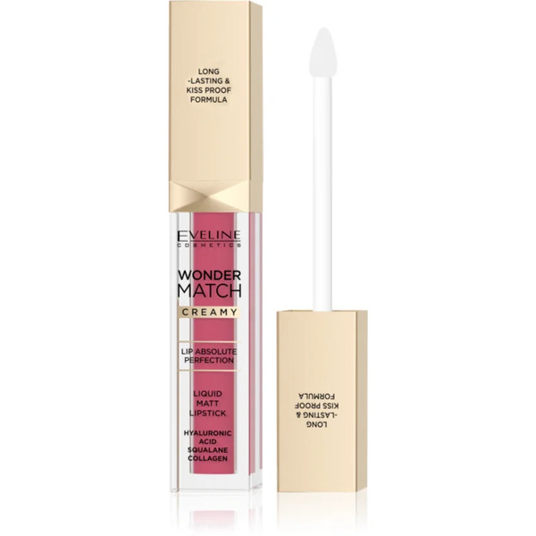  Eveline Cosmetics Wonder Match Długotrwały Matowa Pomadka W Płynie Z Kwasem Hialuronowym Odcień 03 Mauve 6,8 Ml 