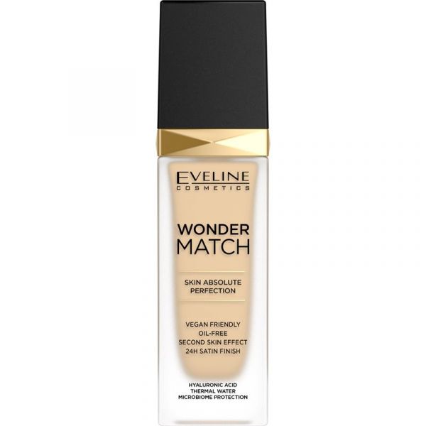  Eveline Cosmetics Wonder Match Długotrwały Podkład W Płynie Z Kwasem Hialuronowym Odcień 05 Light Porcelain 30 Ml 