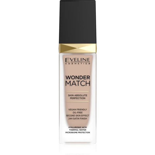  Eveline Cosmetics Wonder Match Długotrwały Podkład W Płynie Z Kwasem Hialuronowym Odcień 35 Sunny Beige 30 Ml 