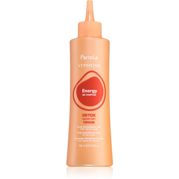  Fanola Vitamins Scalp Detoxifying Scrub Oczyszczający Peeling żelowy Do Wszystkich Rodzajów Włosów 195 Ml 