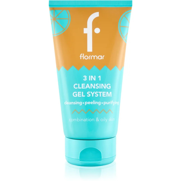  Flormar Combination & Oily Skin 3in1 Cleansing Gel Oczyszczający żel 3w1 Do Skóry Tłustej I Mieszanej 150 Ml 
