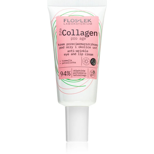  Floslek Laboratorium Fito Collagen Krem Przeciwzmarszczkowy Na Dzień I Na Noc Kontury Oczu I Ust 30 Ml 