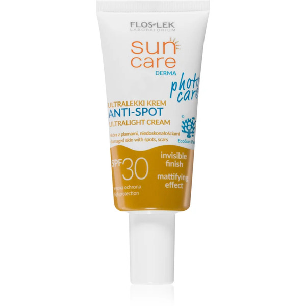  Floslek Laboratorium Sun Care Derma Photo Care Lekki Krem Ochronny Do Twarzy Do Skóry Z Niedoskonałościami Spf 30 30 Ml 