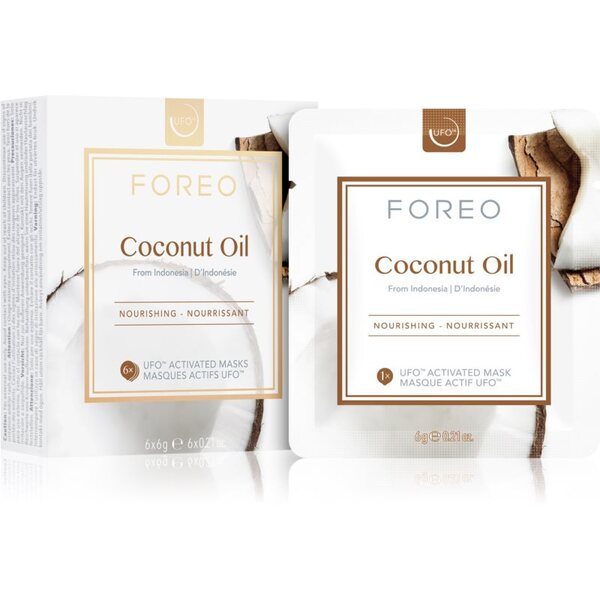  Foreo Ufo™ Coconut Oil Maska Głęboko Odżywiająca 6x6 G 