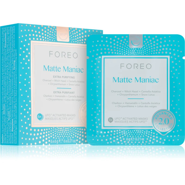  Foreo Ufo™ Matte Maniac Oczyszczająca Maseczka Do Twarzy 6 Szt. 
