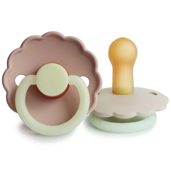  Frigg Daisy Size 2:6-18 Months Smoczek Blush Night/cream Night 2 Szt. 