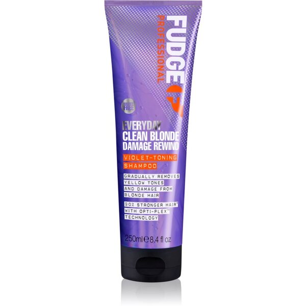  Fudge Everyday Clean Blonde Damage Rewind Shampoo Delikatny Szampon Do Codziennego Użytku Do Włosów Blond I Z Balejażem 250 Ml 