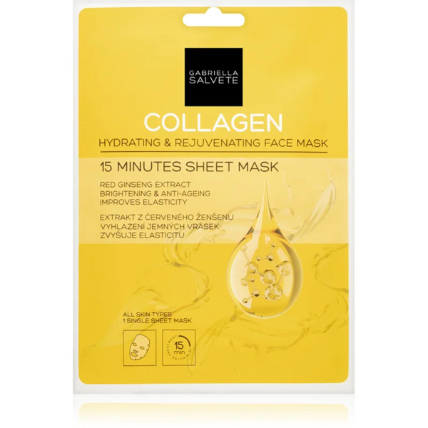  Gabriella Salvete Face Mask Collagen Maseczka W Płachcie Dla Efektu Rozjaśnienia I Wygładzenia Skóry 1 Szt. 