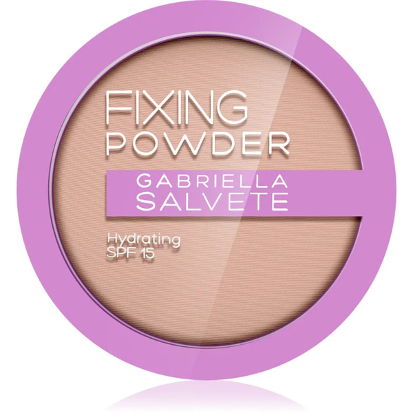  Gabriella Salvete Fixing Powder Hydrating Delikatny Puder W Kompakcie Spf 15 Odcień 03 Nude Sand 8 G 