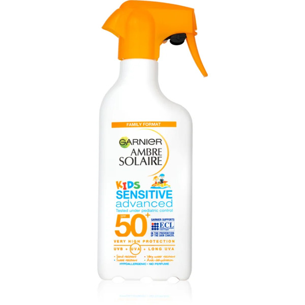  Garnier Ambre Solaire Sensitive Advanced Ochronny Spray Dla Dzieci Spf 50+ 270 Ml 