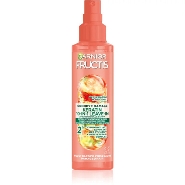  Garnier Fructis Goodbye Damage Spray Bez Spłukiwania Z Keratyną 150 Ml 