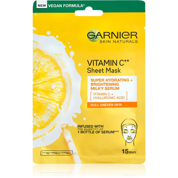  Garnier Skin Naturals Vitamin C Maseczka W Płachcie O Działaniu Rozjaśniającym I Nawilżającym Z Witaminą C 28 G 