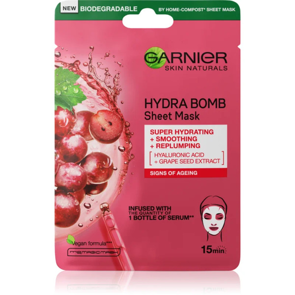  Garnier Textil Masks Hydra Bomb Maska Nawilżająca W Płacie 28 G 